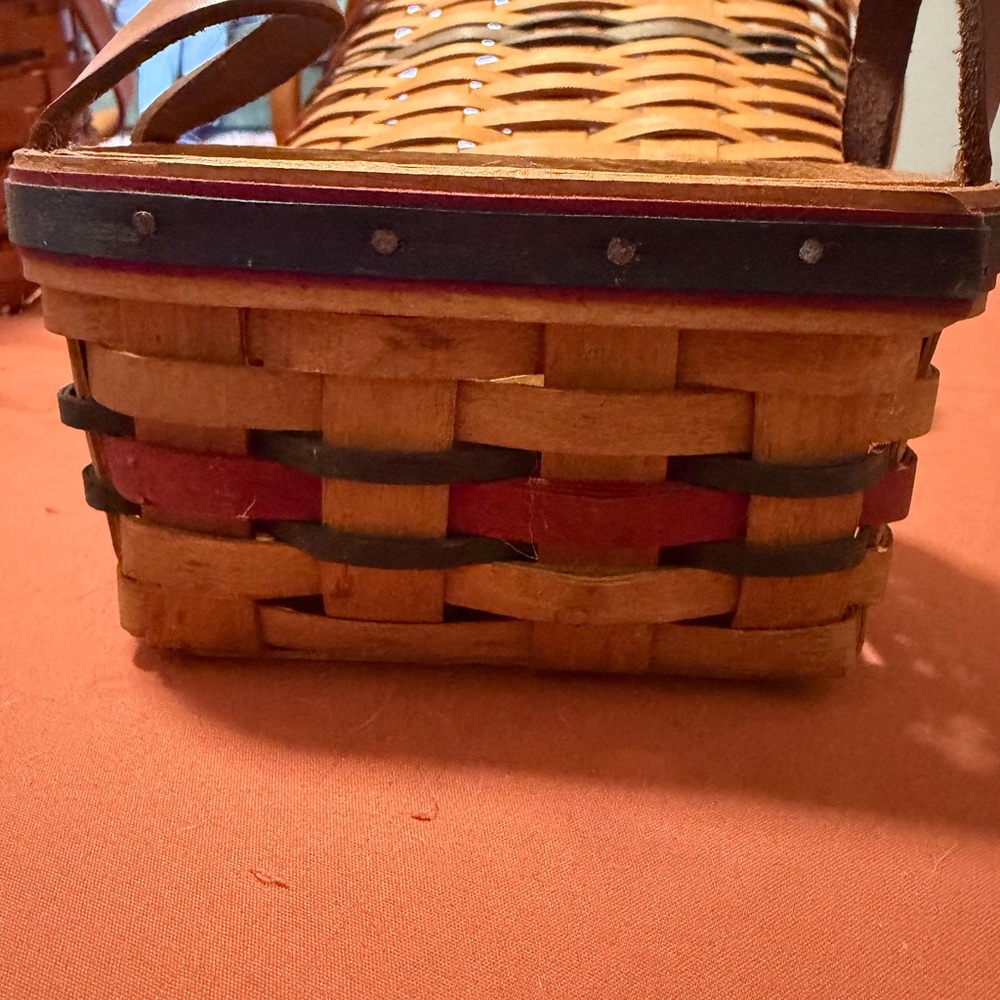 Longaberger Basket with Red and Blue Accents